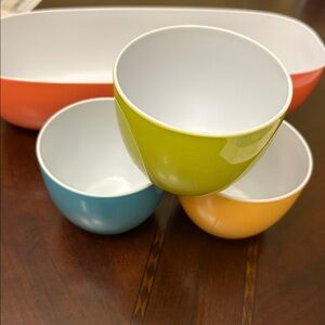 Colorful Chip Dip Bowl Set